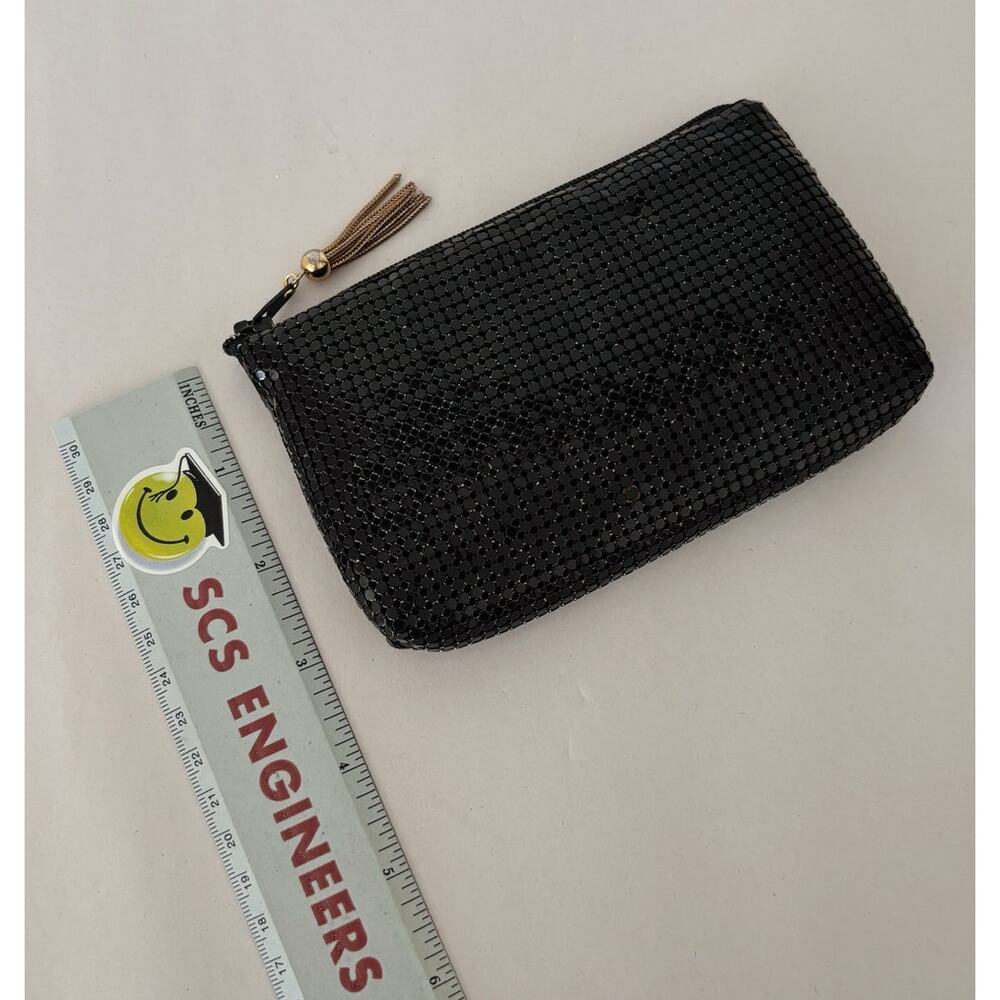 Black Vintage Metal Mesh Zip Small Coin Purse - Picture 6 of 6